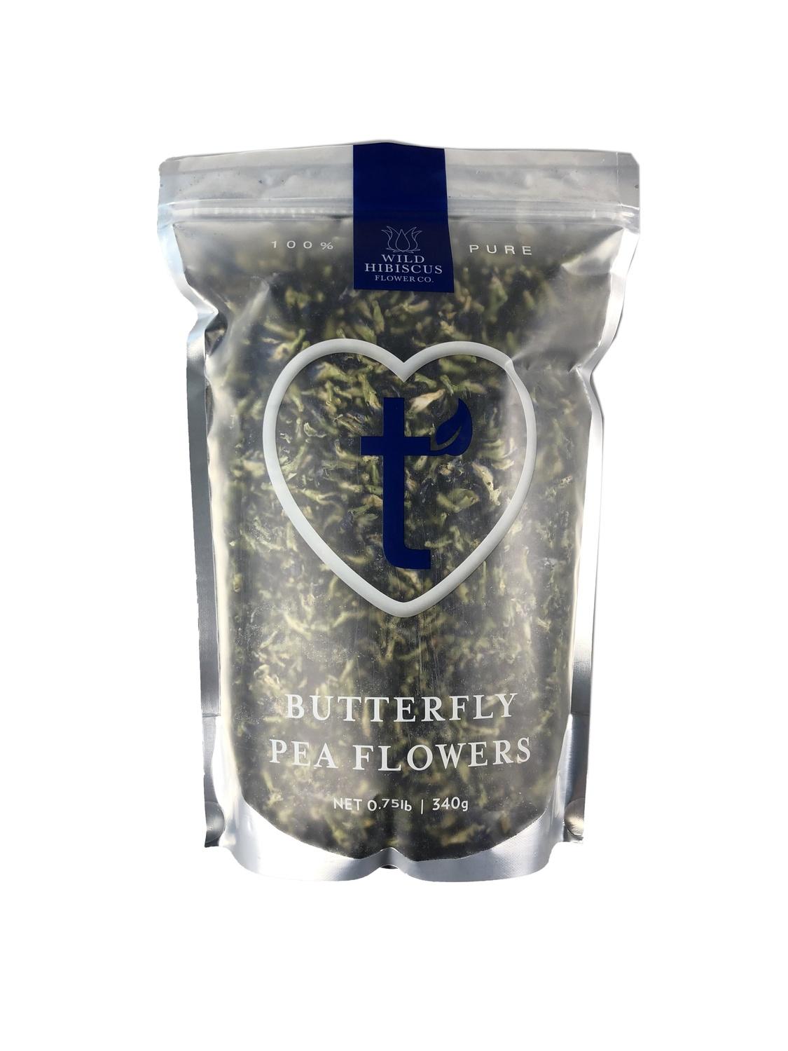 Wholesale Wild Hibiscus Whole Butterfly Pea Flowers 12 oz-1ct Case Bulk