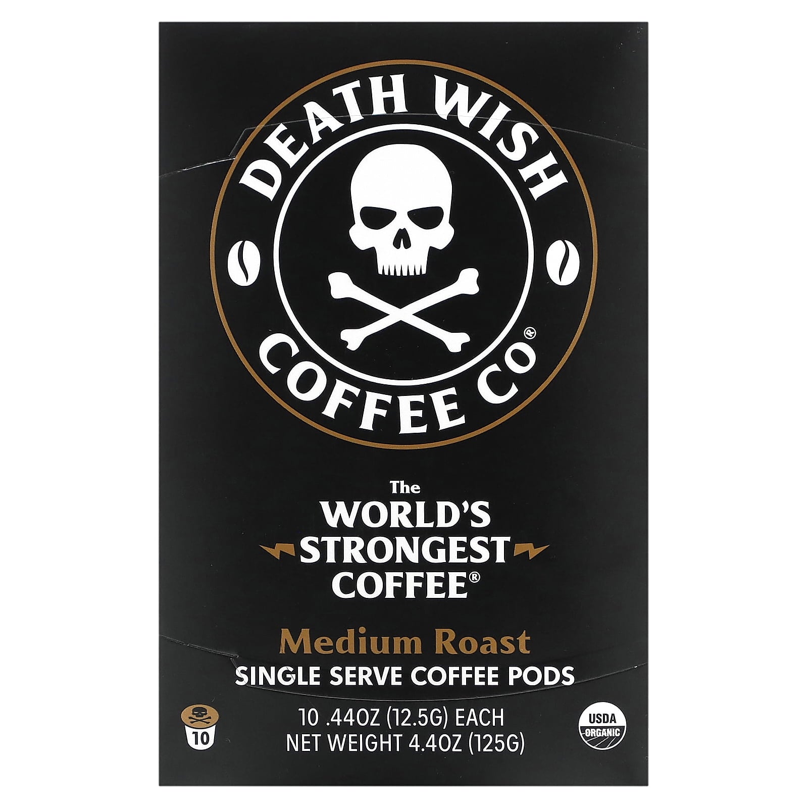 Death Wish Medium Roast Coffee 10.44 Oz