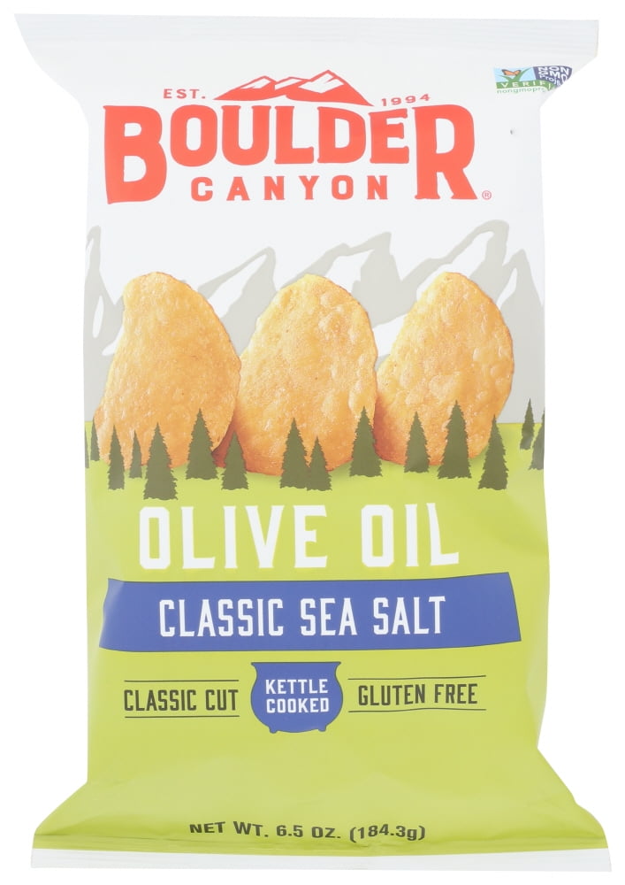 Boulder Canyon Kettle Cooked Potato Chips Olive Oil 6.5 oz Bag