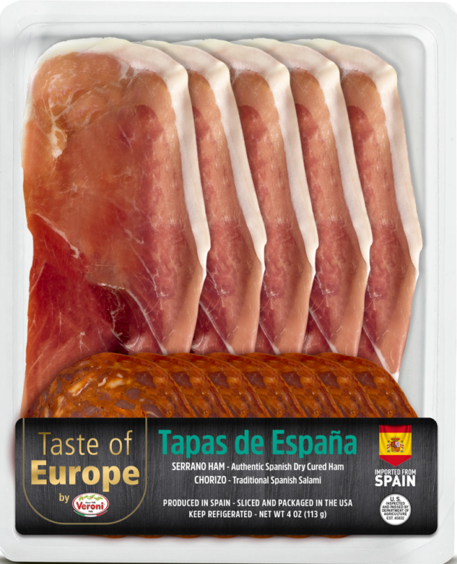 Wholesale Veroni Pre-Sliced Tapas Ham 4 oz- Bulk
