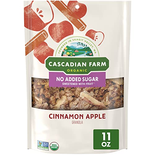 Cascadian Farm Organic Granola No Added Sugar Cinnamon Apple 11 Oz Pouch