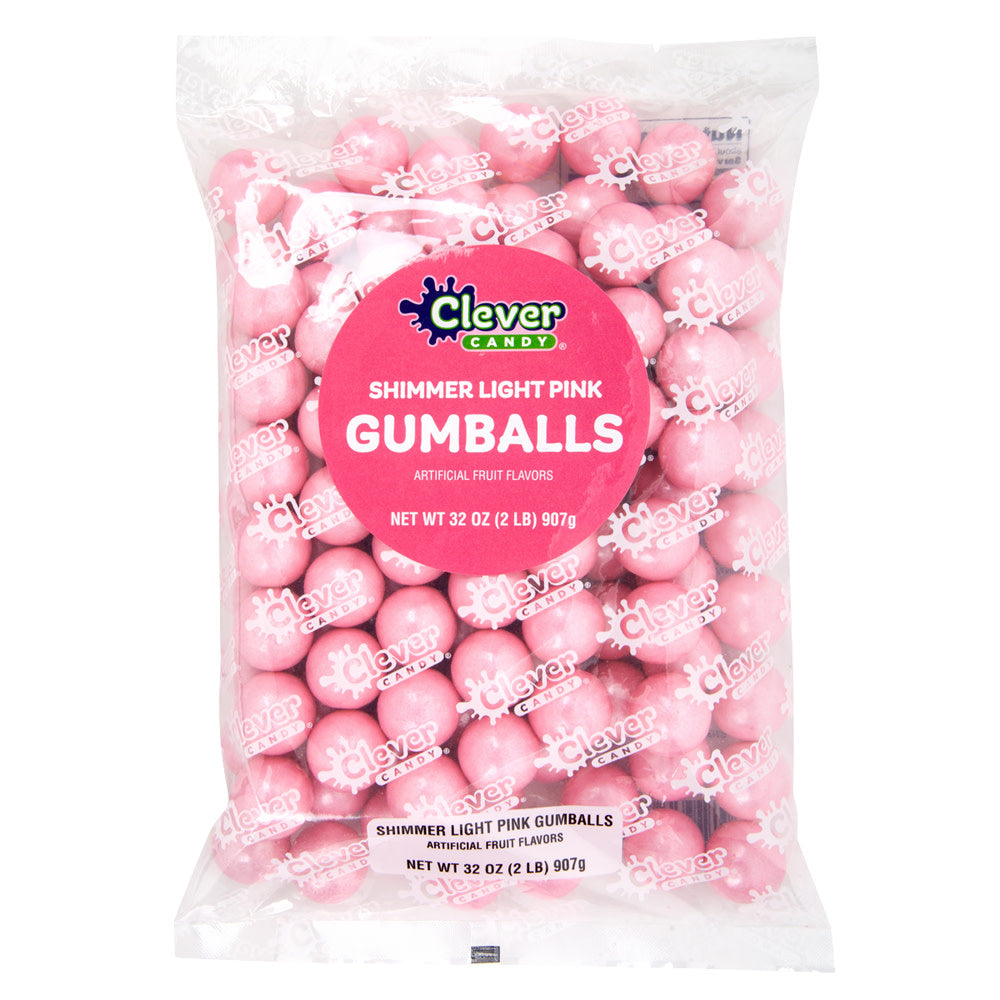 Wholesale Müttenberg Candy Tutti Frutti Shimmer Light Pink Gumballs 2 Lb Bag- Bulk