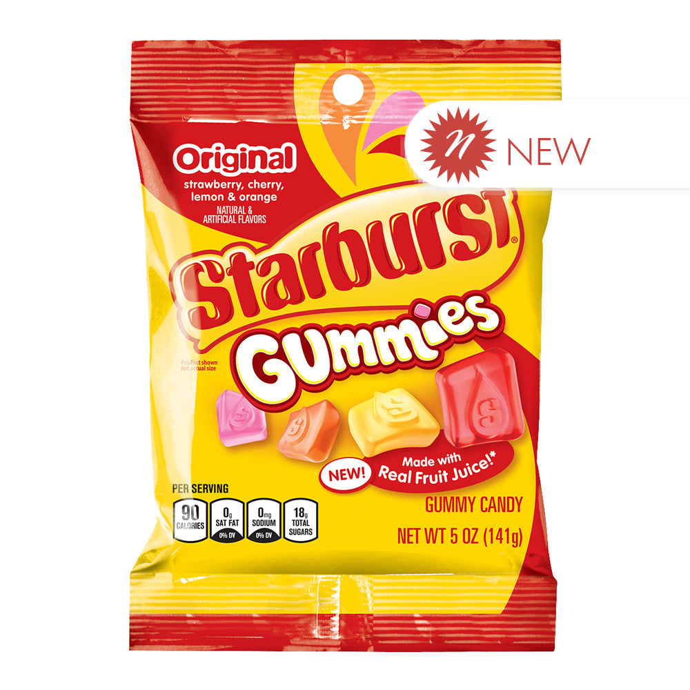 Wholesale Starbust Original Gummies 5 Oz Peg Bag- Bulk