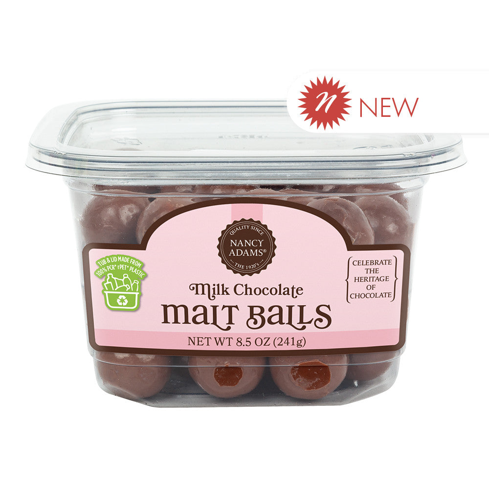Wholesale Nancy Adams - Tub - Jumbo Milk Chocolate Malt Ball- Bulk
