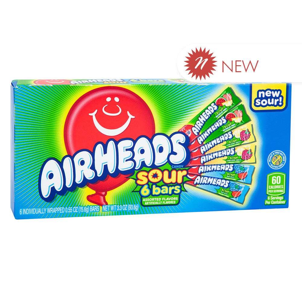 Wholesale Airheads Sour Assorted 3.3 Oz Theater Box- Bulk