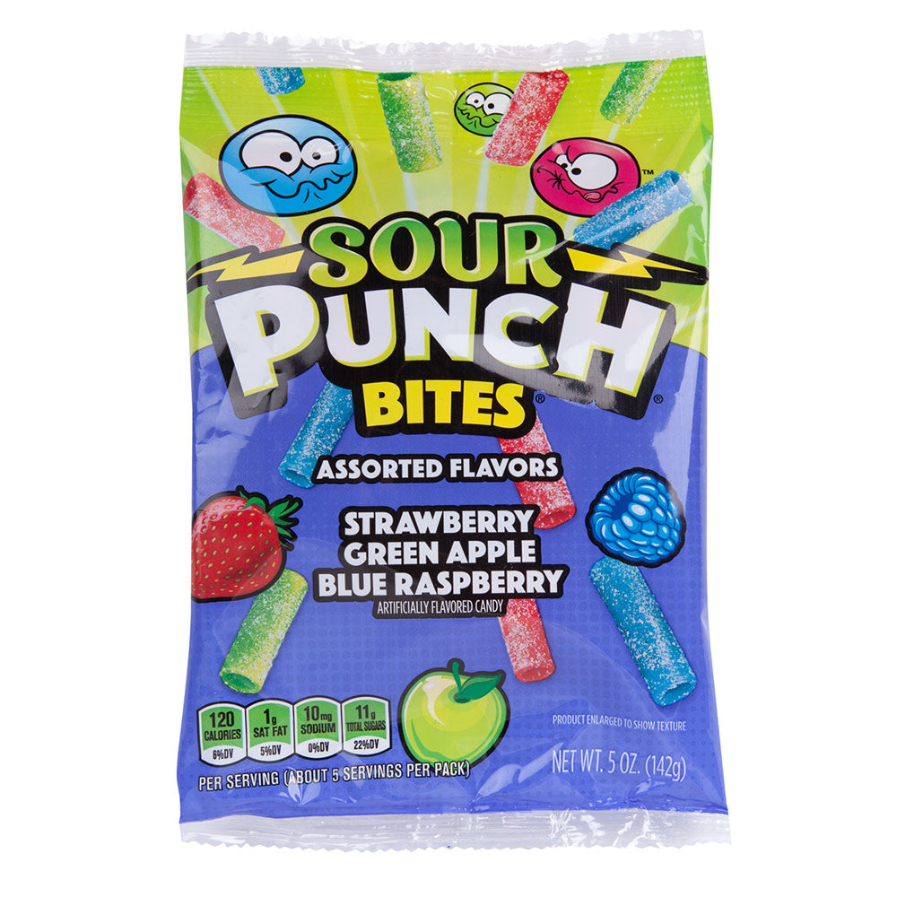 Wholesale Sour Punch - Bites - Assorted - Peg - 5Oz- Bulk