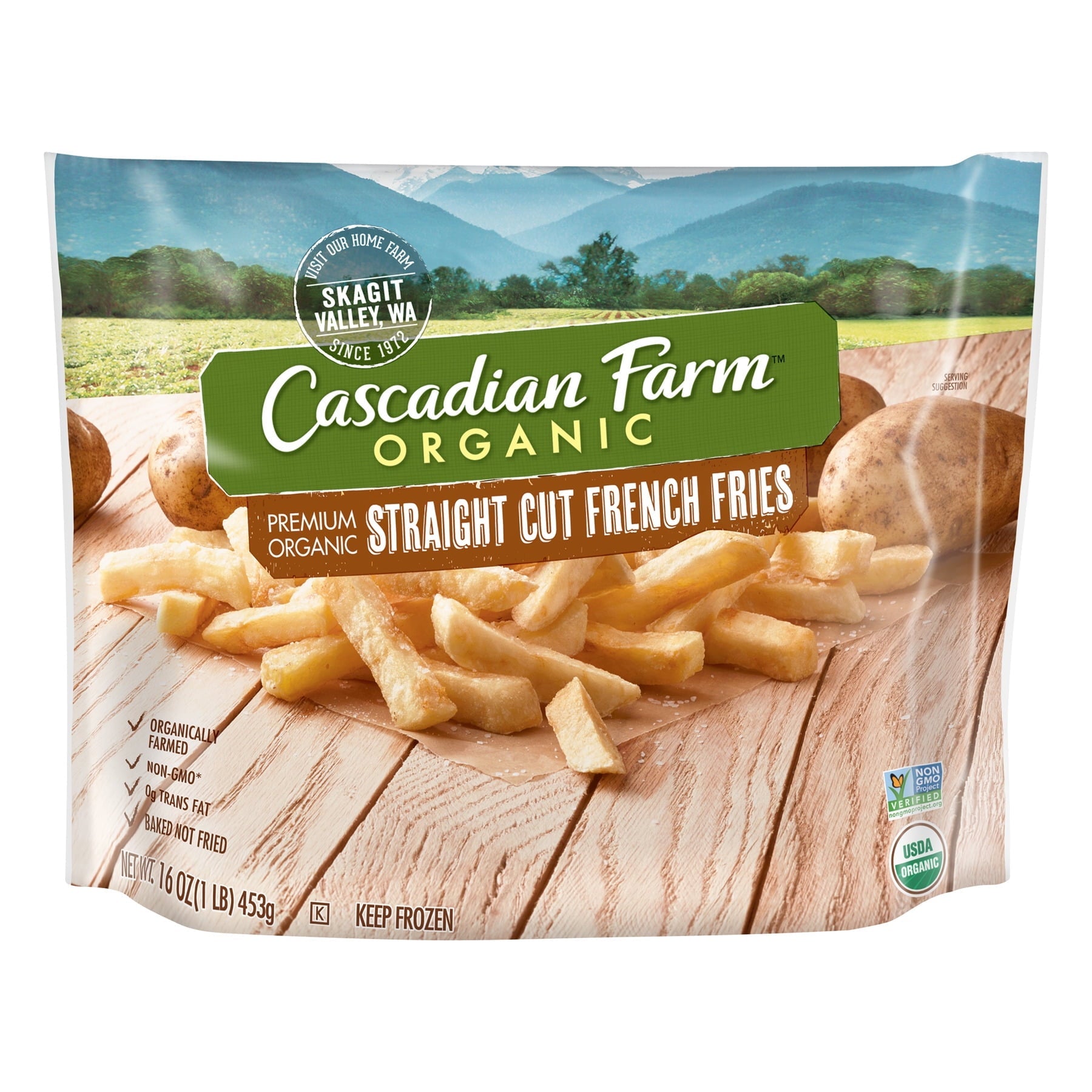 Cascadian Farm Organic Straight Cut Frozen French Fries 16 Oz Bag