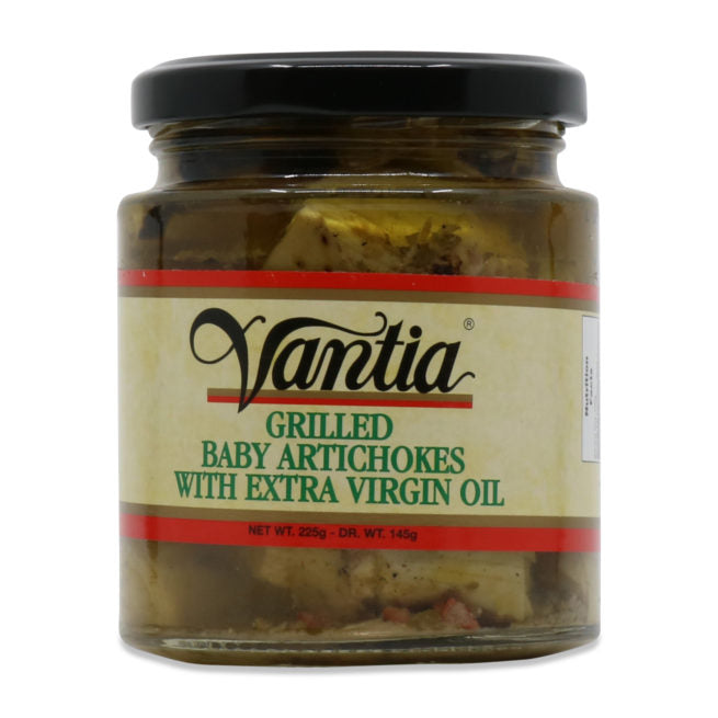 Wholesale Vantia Grilled Baby Artichokes with Extra Virgin Olive Oil 8 oz- Bulk