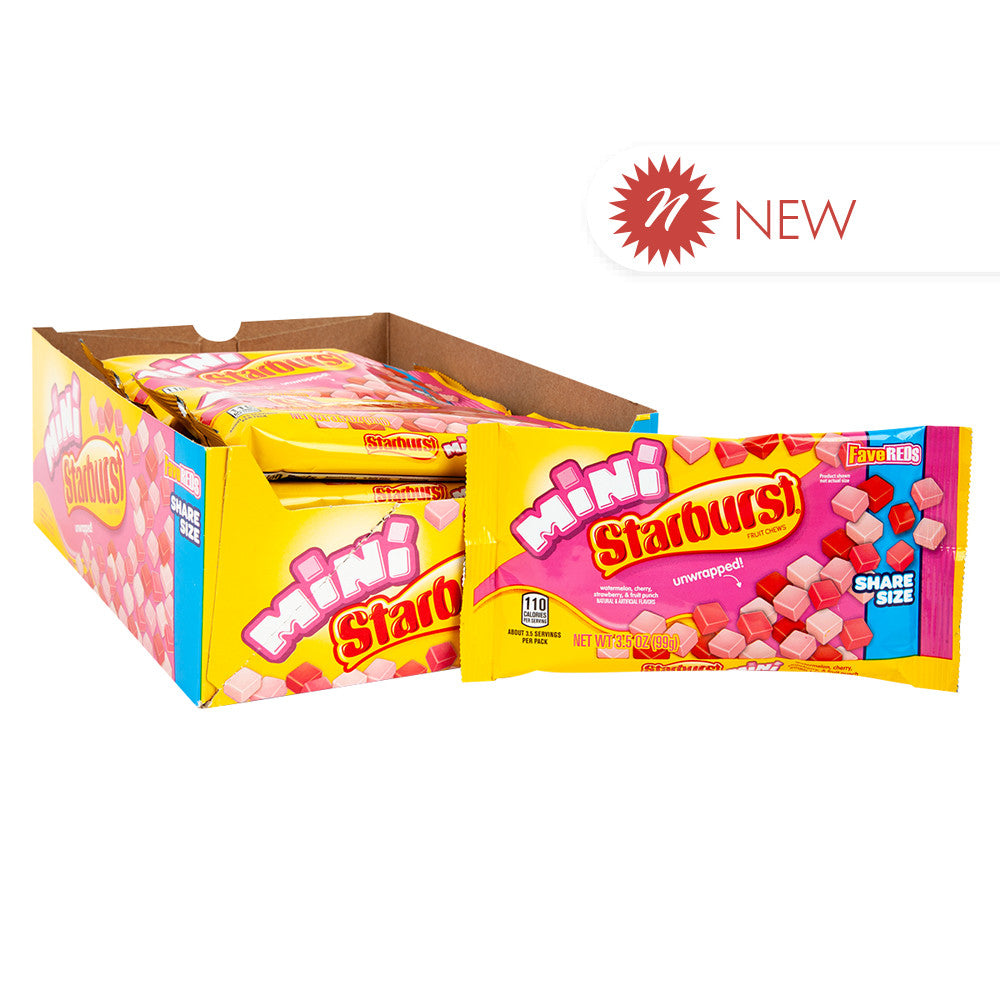 Wholesale Starburst - Miniature - Share Sz Fave Reds - 3.5Oz- Bulk