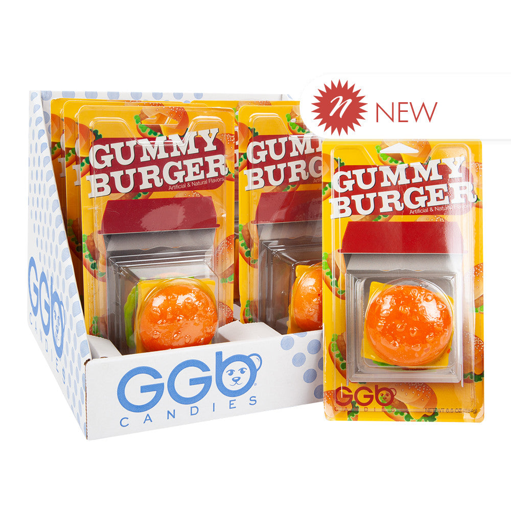 Wholesale Giant Gummy Burger Blister Pack- Bulk