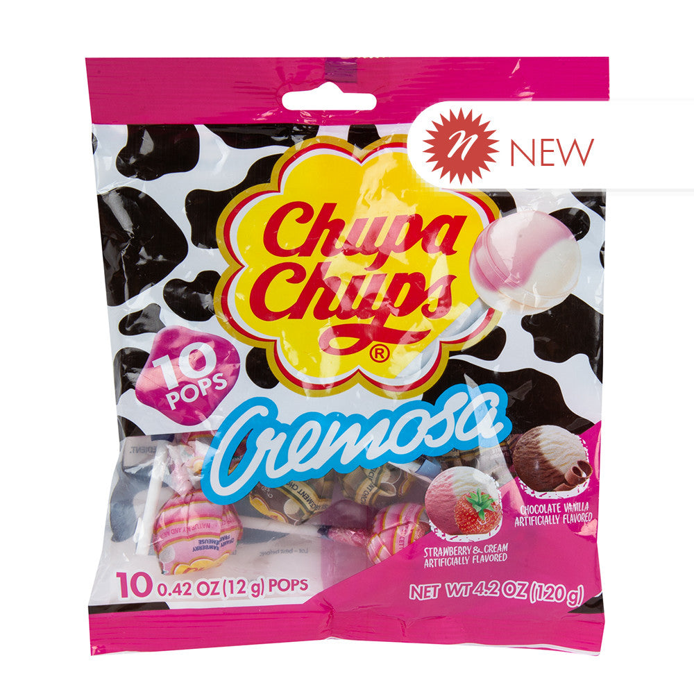 Wholesale Chupa Chups Cremosa Lollipops 4.2 Oz Peg Bag- Bulk