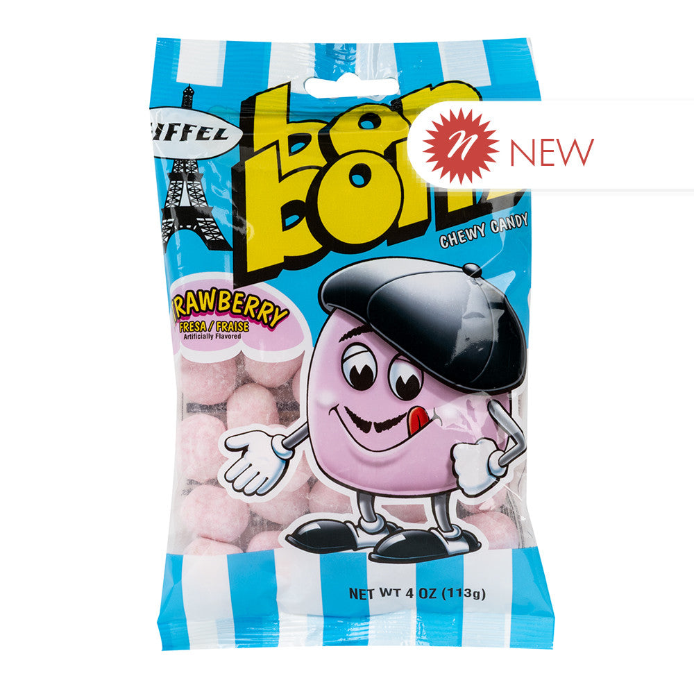 Wholesale Eiffel - Bonbons - Chewy Candy Strawberry - Peg - 4Oz- Bulk