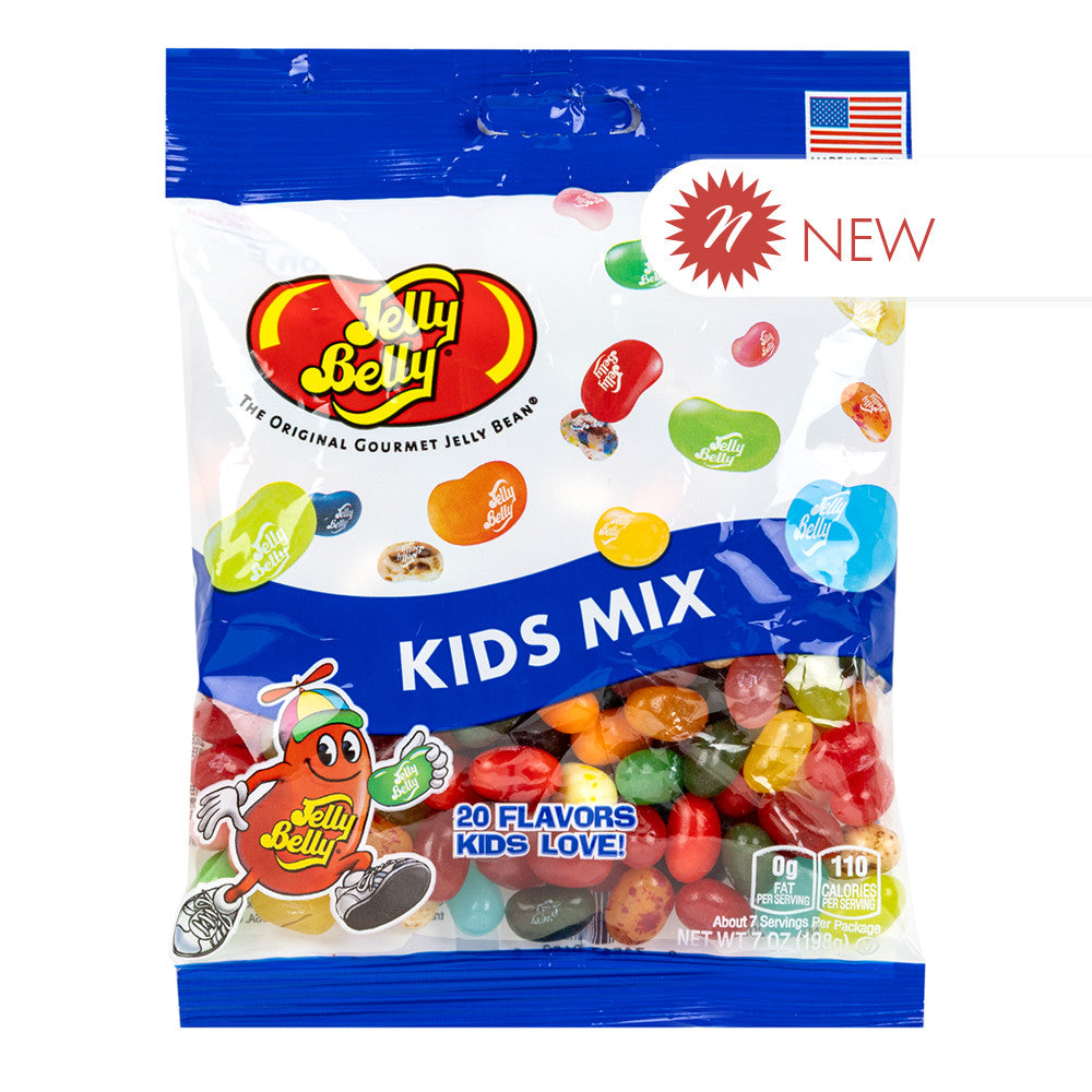 Wholesale Jelly Belly Kids Mix 7 Oz Peg Bag- Bulk