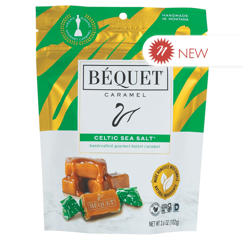 Wholesale Bequet Celtic Sea Salt Caramel 3.6 Oz Pouch- Bulk