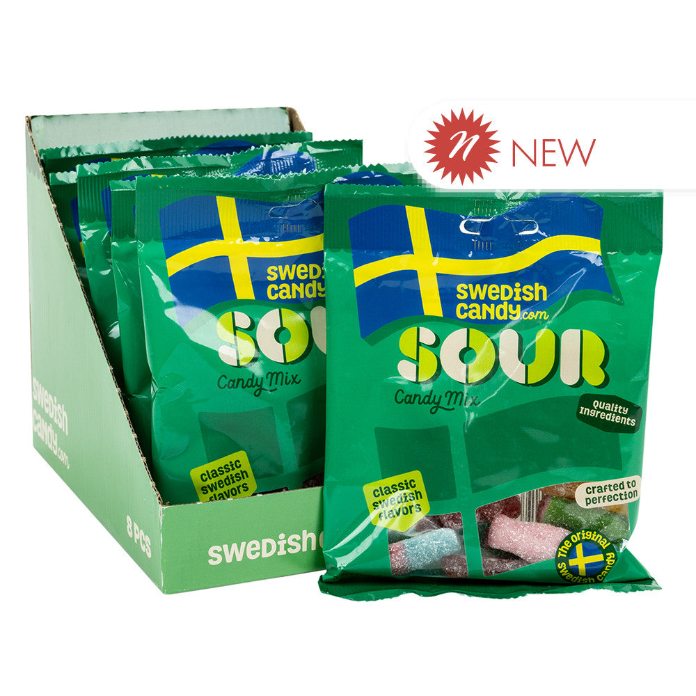 Wholesale Swedishcandy.Com Sour Candy Mix 3.5 Oz Peg Bag- Bulk