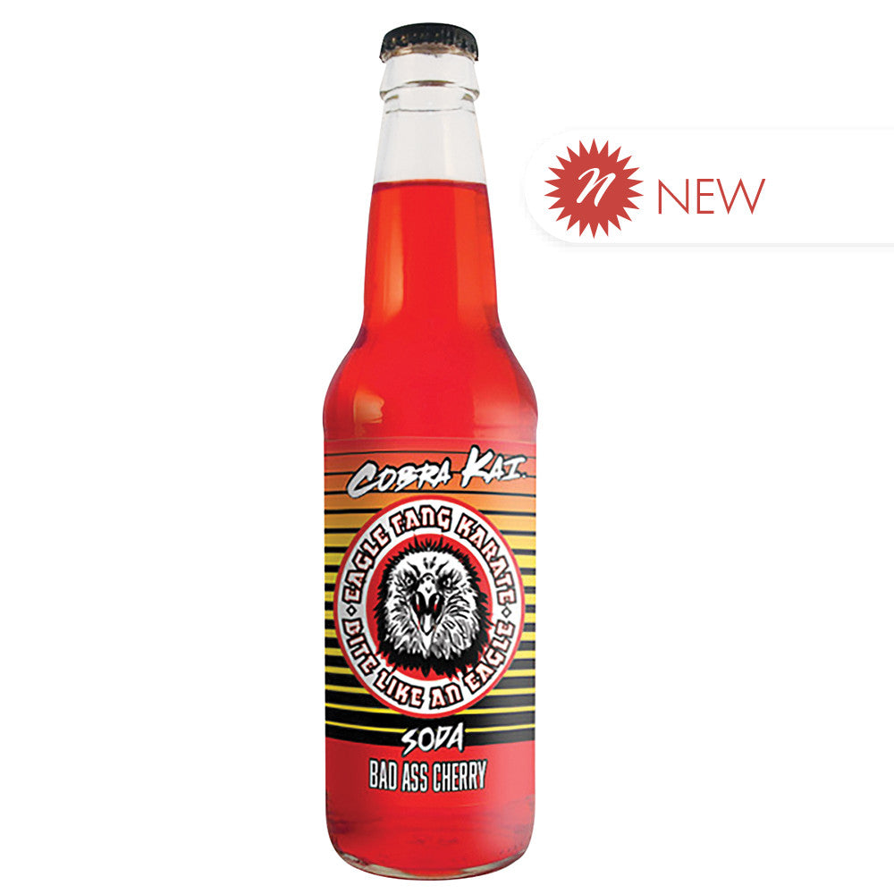Wholesale Cobra Kai Bad Ass Cherry Soda 12 Oz Bottle- Bulk