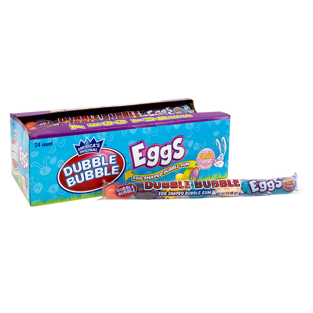Wholesale Dubble Bubble Gum Eggs 2.1 Oz Tube- Bulk
