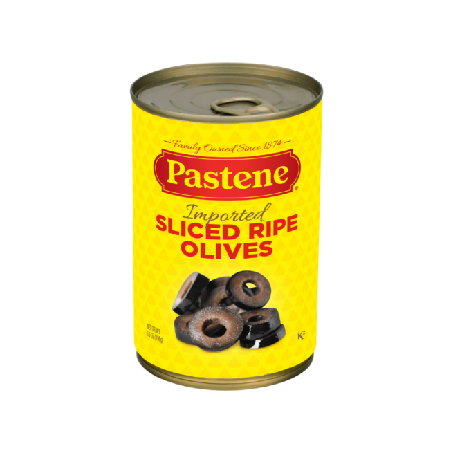 Wholesale Pastene Sliced Ripe Olives 6 oz- Bulk