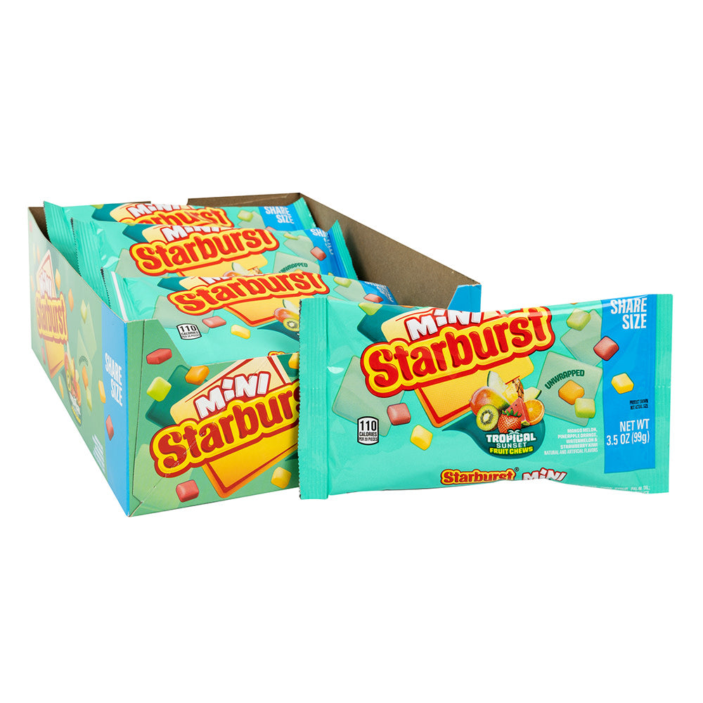 Wholesale Starburst Tropical Sunset Mini Share Size 3.5 Oz Bag- Bulk