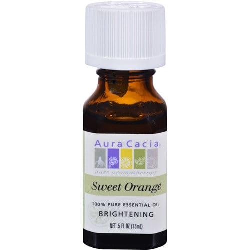 Aura Cacia Essential Oil Sweet Orange 0.5 oz Bottle