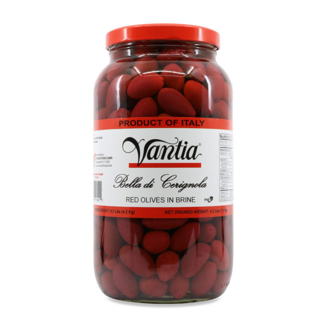 Wholesale Vantia Red Cerignola Olives Jar 4 lb- Bulk