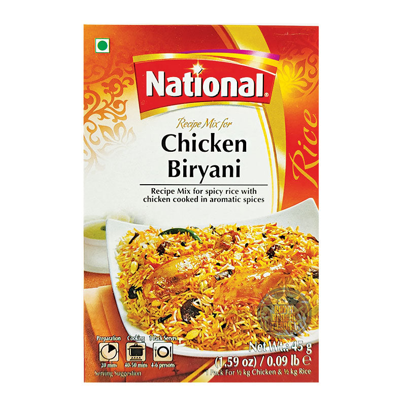 Wholesale National Chicken Biryani Spice Mix 45g- Bulk