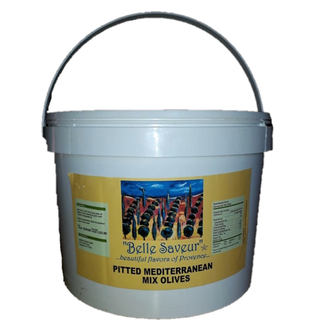 Wholesale Belle Saveur Pitted Mediterranean Olives 5 kg- Bulk