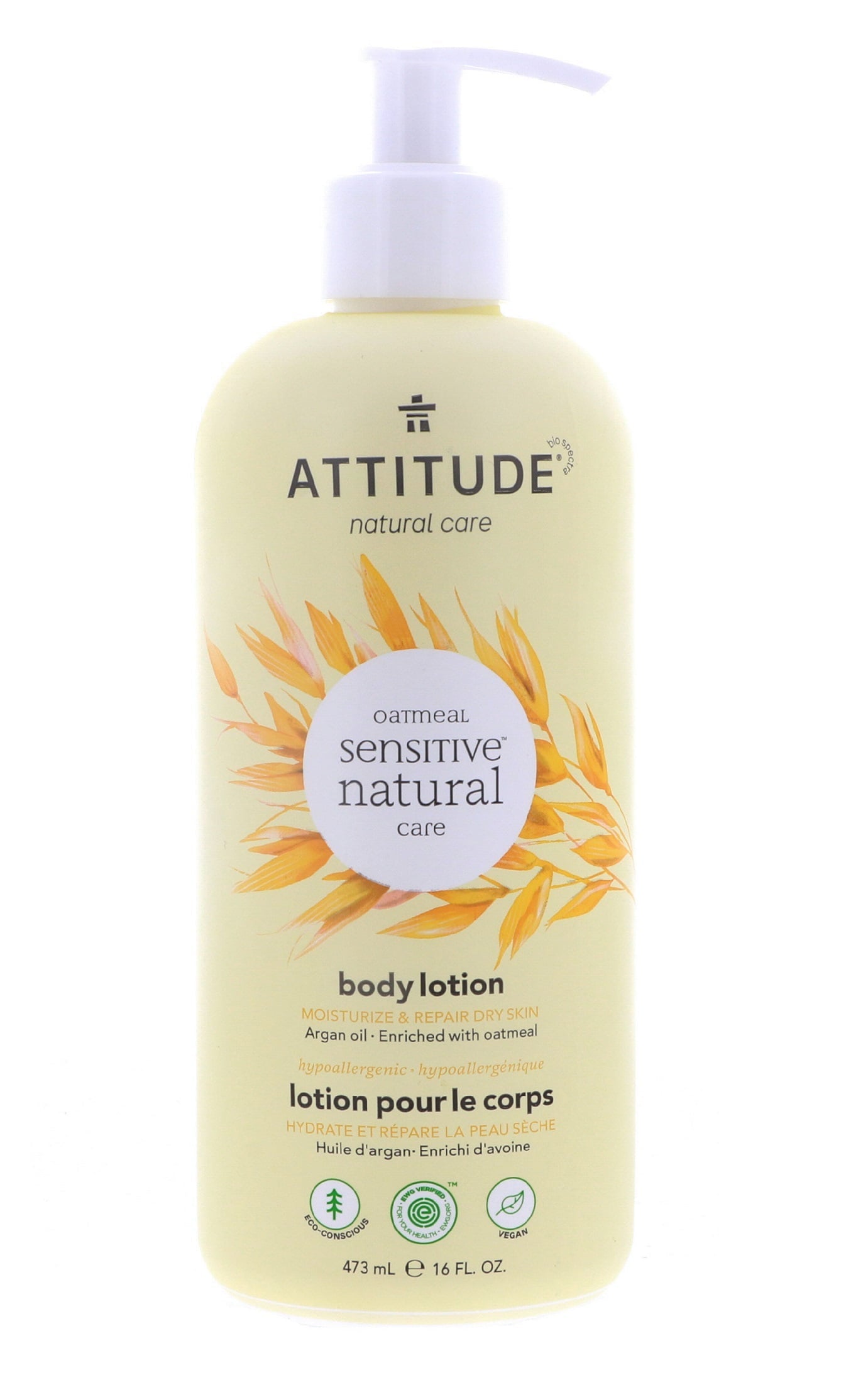 Attitude® Sensitive Skin Moisturize & Repair Dry Skin Argan Oil Body Lotion Bottle