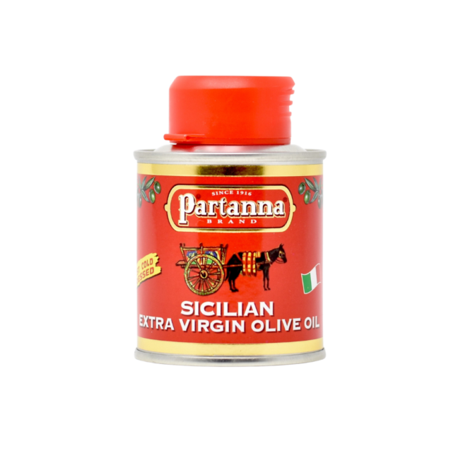 Wholesale Partanna Sicilian Mini Tin Evoo 100 ML 3 oz- Bulk