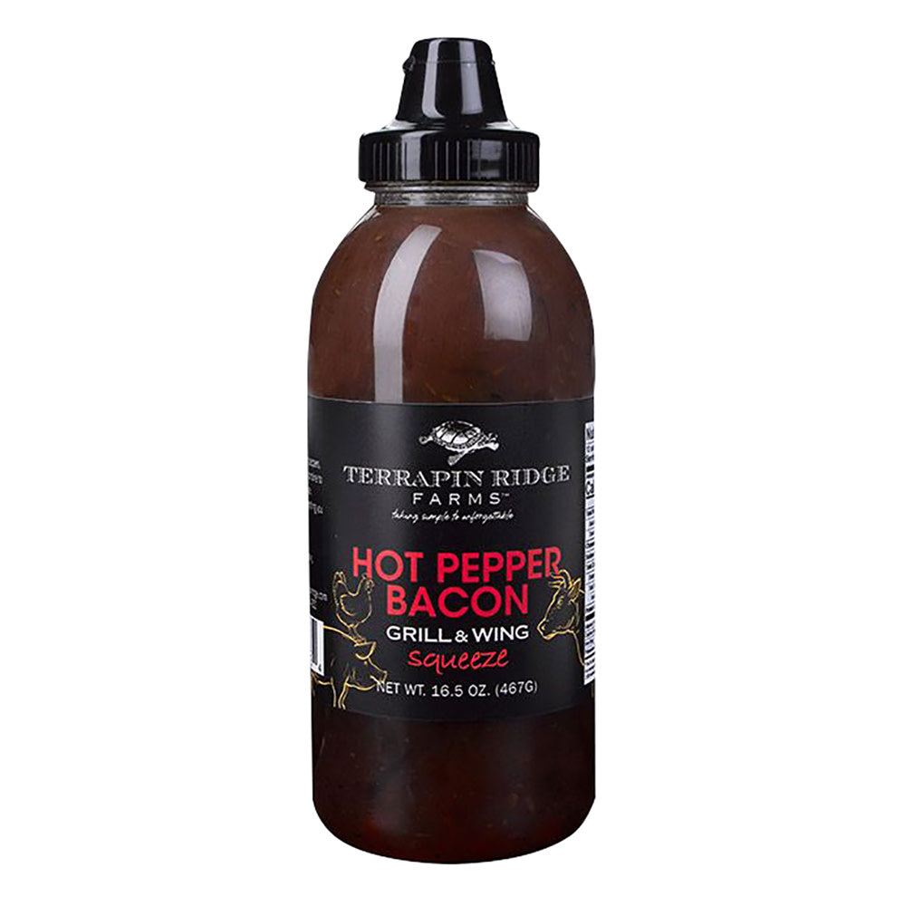 Wholesale Terrapin Ridge Hot Pepper Bacon Wing 16.5 Oz Squeeze Bottle *Fl Dc Only*- Bulk