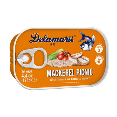 Wholesale Delamaris Picnic Mackerel Salad 125G Tin- Bulk