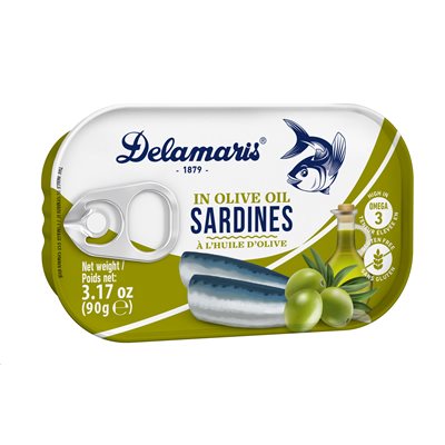 Wholesale Delamaris Sardines In Olive Oil 90G Tin- Bulk