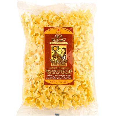Wholesale Kelemen Homemade Broad Large Square Egg Noodles 285G (10G) Bag- Bulk