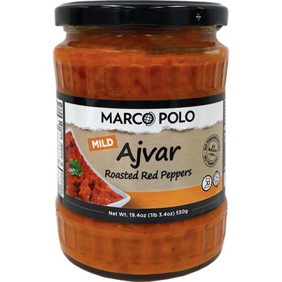 Marco Polo Mild Ajvar Red Pepper Spread 19.3Oz (545G) Jar
