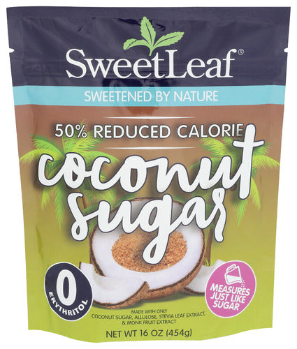 Wholesale SweetLeaf 50% Reduced Calorie Coconut Sugar 16oz bag- Bulk