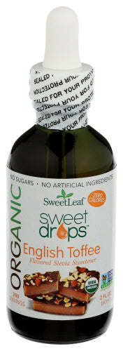 Wholesale SweetLeaf English Toffee Organic 2 oz Drops Bottle- Bulk