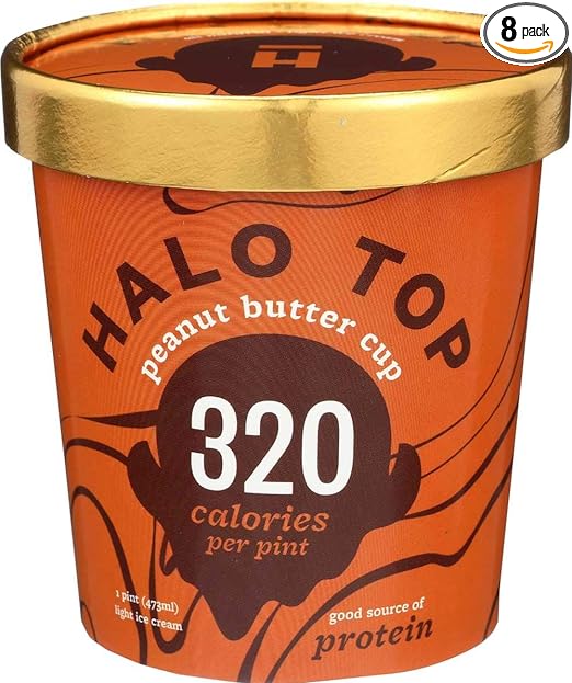 Halo Top Peanut Butter Cup Light Ice Cream, 16 Oz
