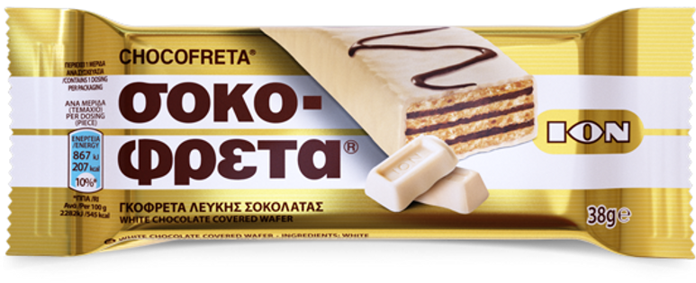 Wholesale ION White Chocowafer Bars 38g- Bulk