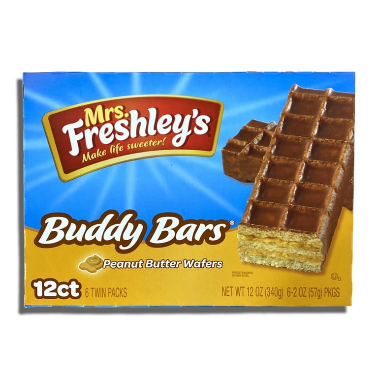 Mrs. Freshley's Buddy Bars Peanut Butter Wafers 2 Oz Pack