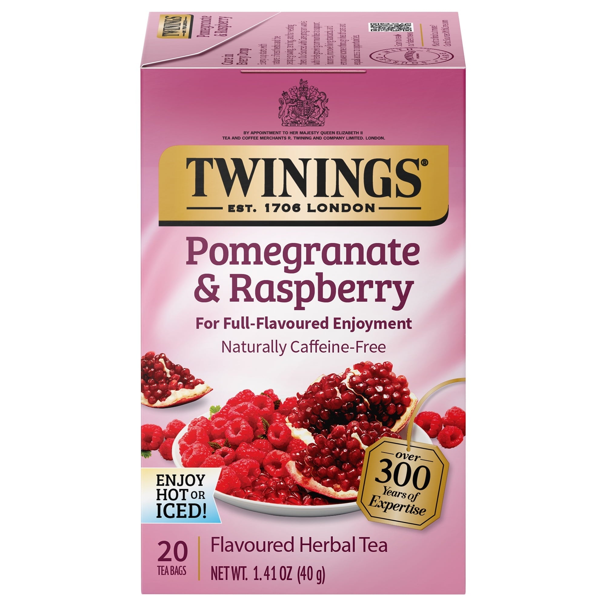 Twinings Herbal Tea, Pomegranate and Raspberry 1.41 Oz