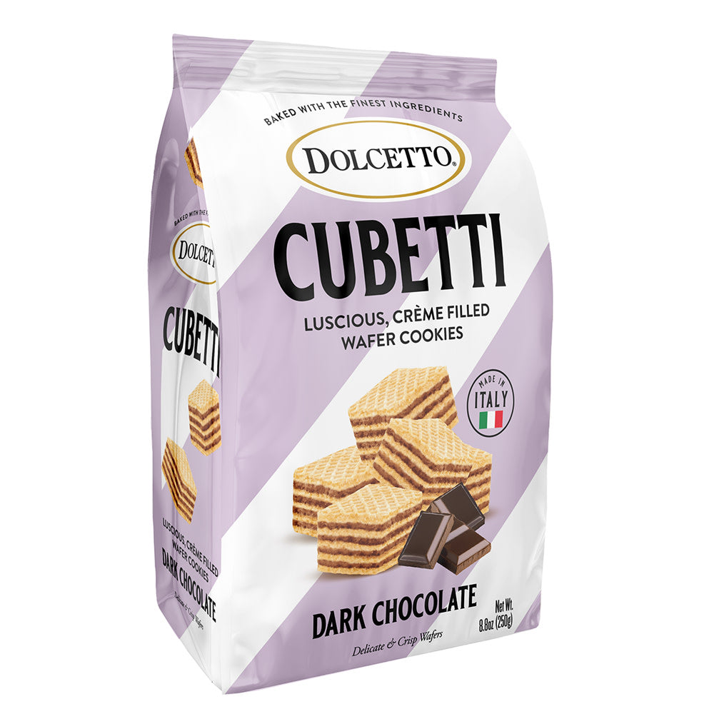 Wholesale Dolcetto Cubetti Dark Chocolate Wafer Cookies 8.8 Oz Bag- Bulk