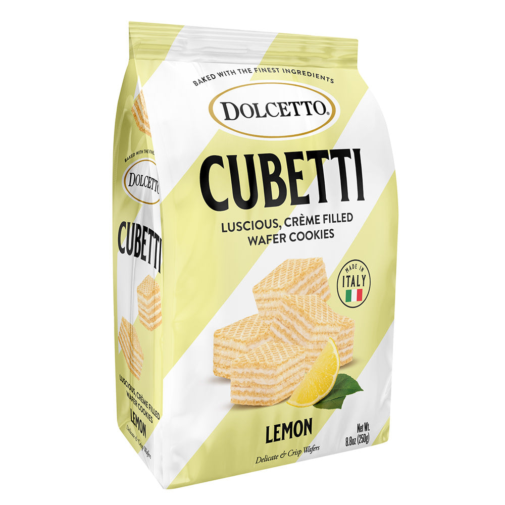 Wholesale Dolcetto Cubetti Lemon Wafer Cookies 8.8 Oz Bag- Bulk