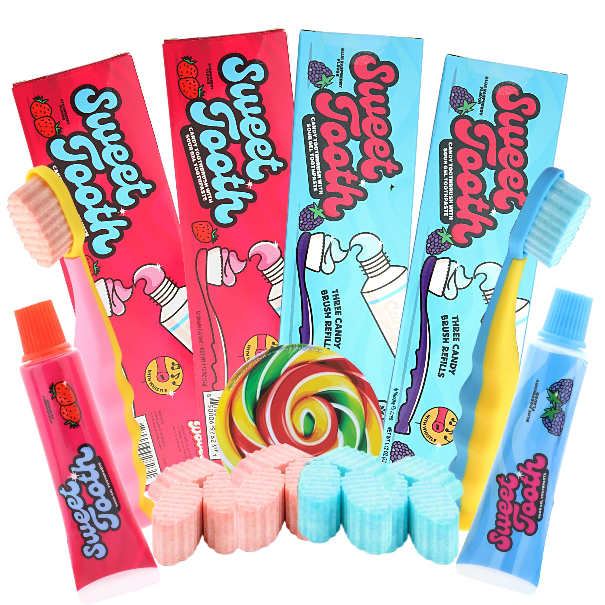 Sweet Tooth Candy Toothbrush & Sour Gel Toothpaste 1.12 Oz