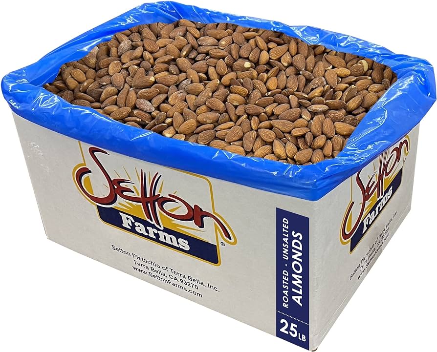 Wholesale Setton Farms Roasted/Salted Almonds 25 lb Bulk Box- Bulk