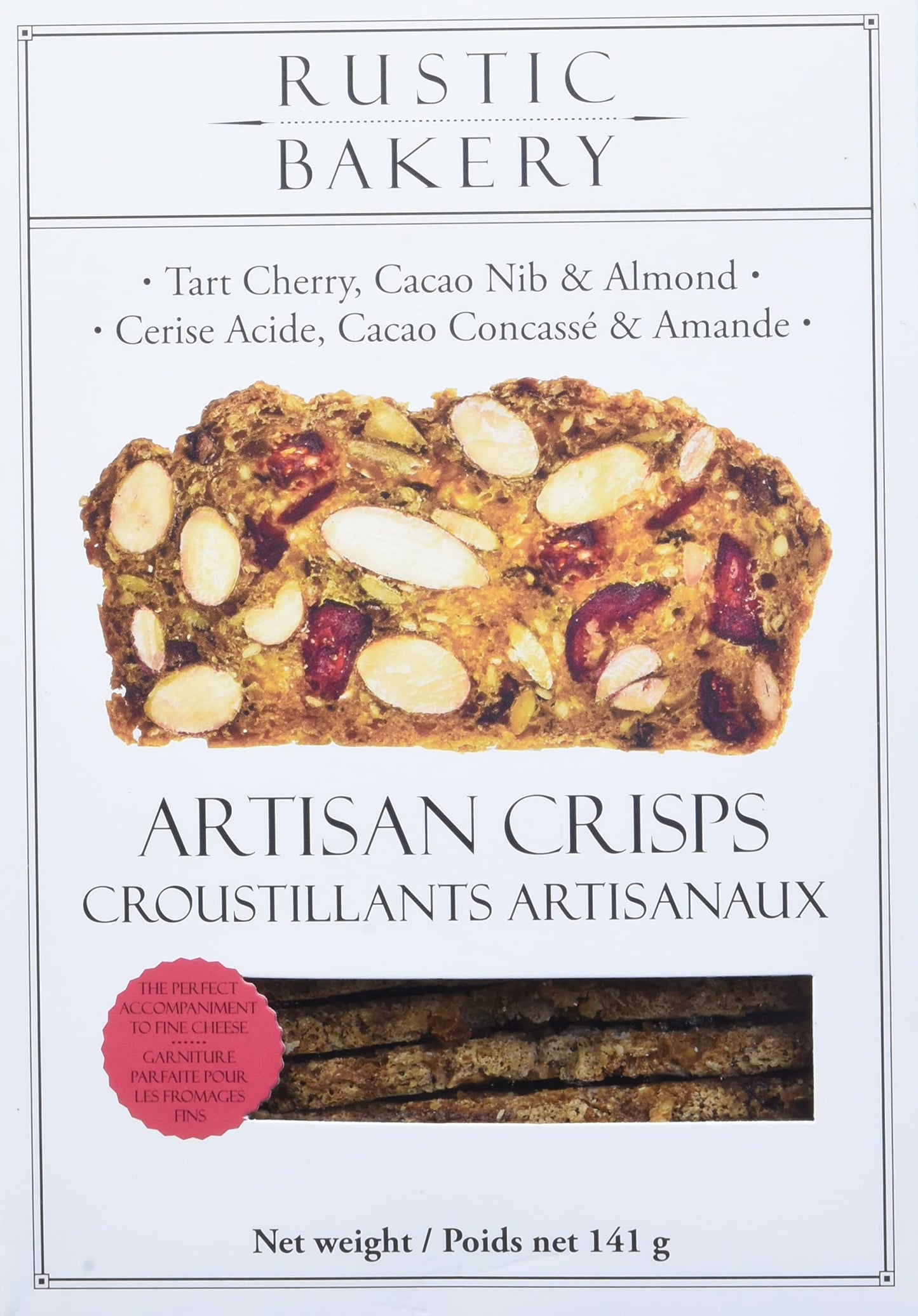 Wholesale Rustic Artisan Crisps Tart Cherry, Cocoa Nib & Almonds 5 oz- Bulk
