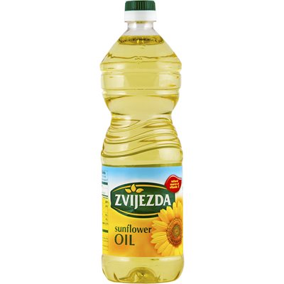 Wholesale Zvijezda Sunflower Oil 1L Plastic Bottle- Bulk