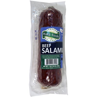 Wholesale Halal Fresh Beef Salami 1Lb (454G) Packs- Bulk