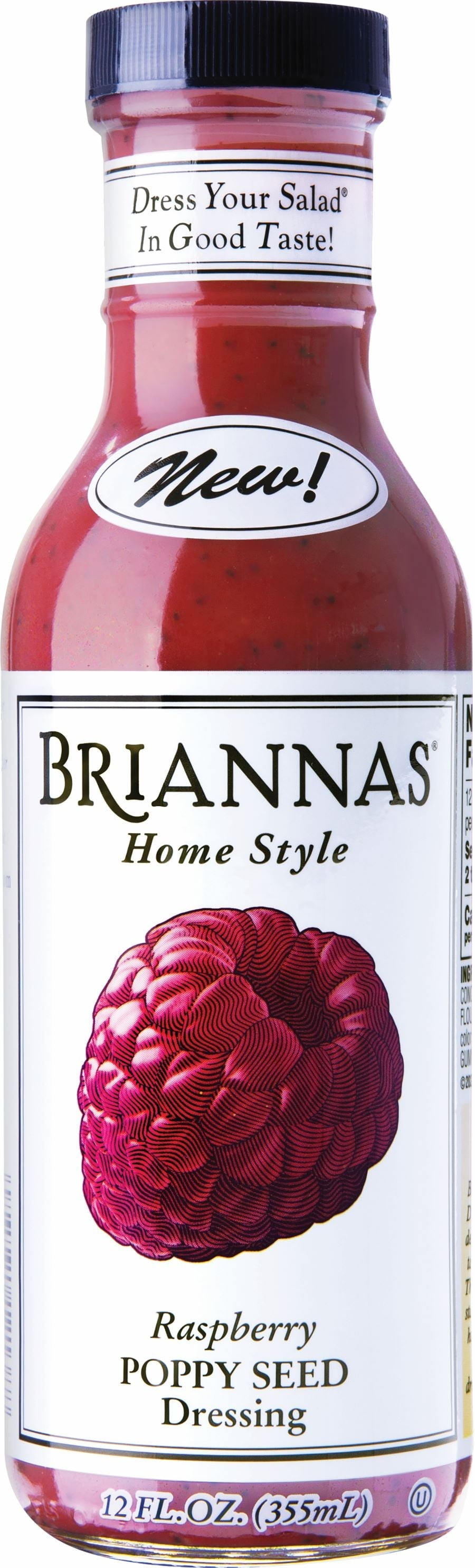 Briannas Home Style Raspberry Poppy Seed 12 oz Bottle