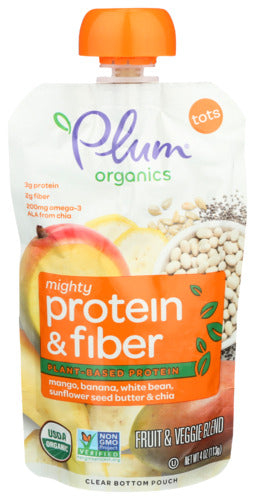 Wholesale Plum Organics Mighty Protein & FiberMango Banana White Bean Sunflower Seed Butter Chia 4.0oz- Bulk