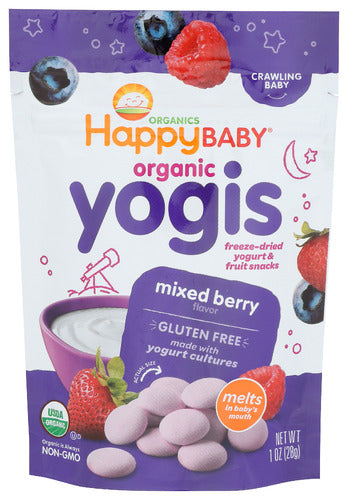 Wholesale HappyBaby Yogis Mixed Berry 1 oz- Bulk